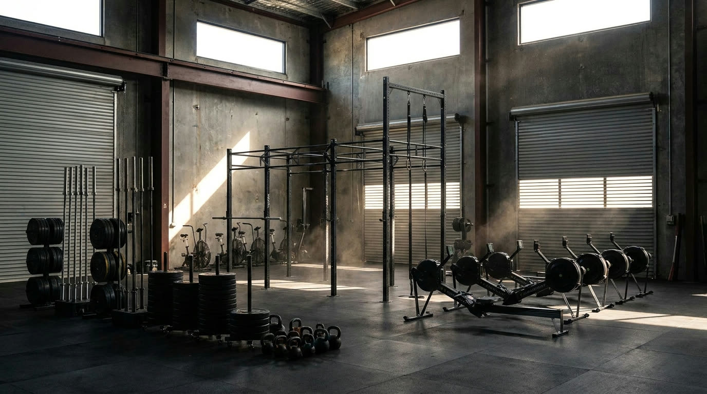 Interieur de la box CrossFit Kurnos, Bastia